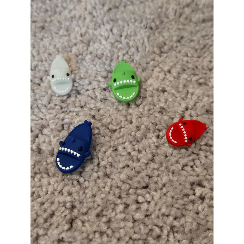 Shoe bag Charms lot of 4 sharks NEW